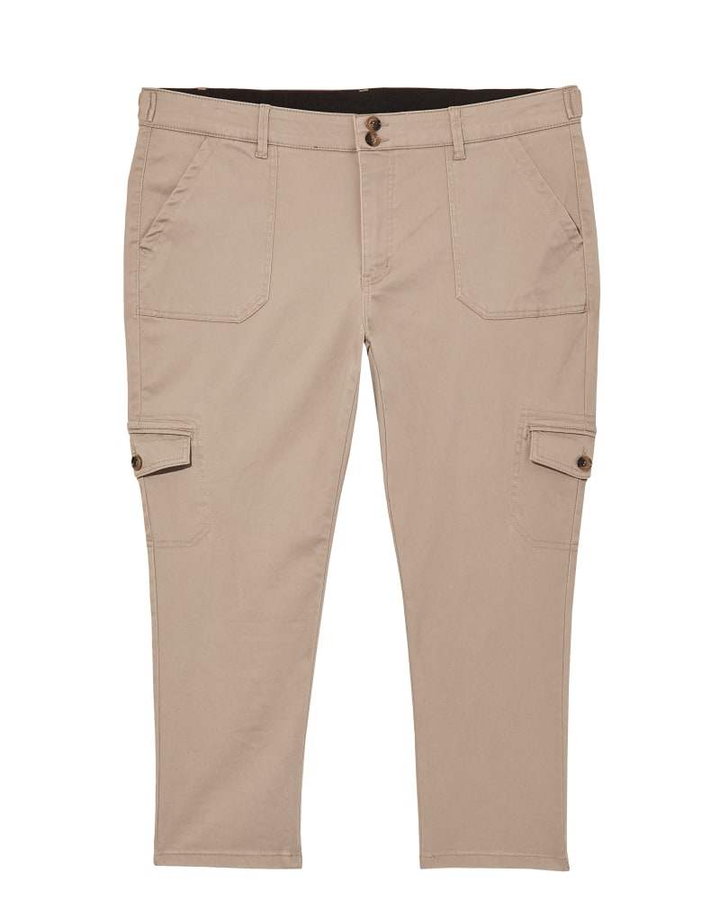 Front of plus size Rouen Cropped Utility Pant by Molly&Isadora | Dia&Co | dia_product_style_image_id:131063